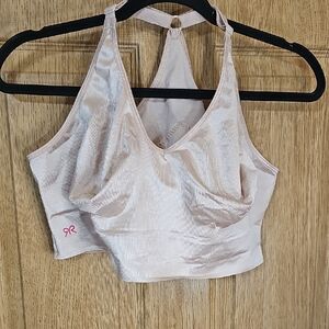 Ruby Ribbon Cream Racer Back Bra
